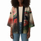 Libya Revolution Day Kimono Libyan National Pride Watercolor Flag Waves Floral