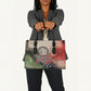 Libya Revolution Day Leather Bag Libyan National Pride Watercolor Flag Waves Floral
