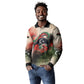 Libya Revolution Day Long Sleeve Polo Shirt Libyan National Pride Watercolor Flag Waves Floral