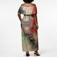 Libya Revolution Day Off Shoulder Maxi Dress Libyan National Pride Watercolor Flag Waves Floral