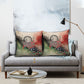 Libya Revolution Day Pillow Cover Libyan National Pride Watercolor Flag Waves Floral