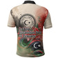 Libya Revolution Day Polo Shirt Libyan National Pride Watercolor Flag Waves Floral