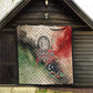 Libya Revolution Day Quilt Libyan National Pride Watercolor Flag Waves Floral