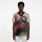 Libya Revolution Day Scrub Top Libyan National Pride Watercolor Flag Waves Floral