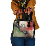 Libya Revolution Day Shoulder Handbag Libyan National Pride Watercolor Flag Waves Floral