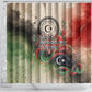 Libya Revolution Day Shower Curtain Libyan National Pride Watercolor Flag Waves Floral