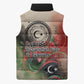 Libya Revolution Day Sleeveless Puffer Jacket Libyan National Pride Watercolor Flag Waves Floral
