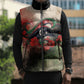 Libya Revolution Day Sleeveless Puffer Jacket Libyan National Pride Watercolor Flag Waves Floral