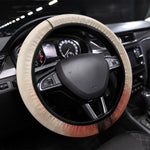 Libya Revolution Day Steering Wheel Cover Libyan National Pride Watercolor Flag Waves Floral