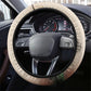 Libya Revolution Day Steering Wheel Cover Libyan National Pride Watercolor Flag Waves Floral