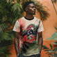 Libya Revolution Day T shirt Libyan National Pride Watercolor Flag Waves Floral