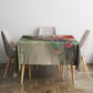Libya Revolution Day Tablecloth Libyan National Pride Watercolor Flag Waves Floral