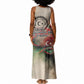 Libya Revolution Day Tank Maxi Dress Libyan National Pride Watercolor Flag Waves Floral