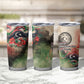 Libya Revolution Day Tumbler Cup Libyan National Pride Watercolor Flag Waves Floral