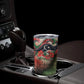 Libya Revolution Day Tumbler Cup Libyan National Pride Watercolor Flag Waves Floral