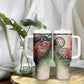 Libya Revolution Day Tumbler With Handle Libyan National Pride Watercolor Flag Waves Floral