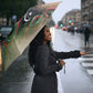 Libya Revolution Day Umbrella Libyan National Pride Watercolor Flag Waves Floral