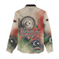 Libya Revolution Day Women Casual Shirt Libyan National Pride Watercolor Flag Waves Floral