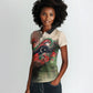 Libya Revolution Day Women Polo Shirt Libyan National Pride Watercolor Flag Waves Floral