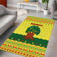 Senegal Christmas Area Rug Baobab Tree and National Coat of Arms Motif - African Pride