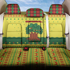 Senegal Christmas Back Car Seat Cover Baobab Tree and National Coat of Arms Motif - African Pride