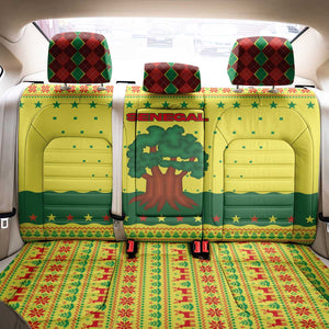 Senegal Christmas Back Car Seat Cover Baobab Tree and National Coat of Arms Motif - African Pride