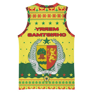 Senegal Christmas Basketball Jersey Baobab Tree and National Coat of Arms Motif - African Pride