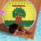 Senegal Christmas Beach Blanket Baobab Tree and National Coat of Arms Motif - African Pride