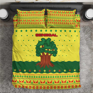 Senegal Christmas Bedding Set Baobab Tree and National Coat of Arms Motif - African Pride