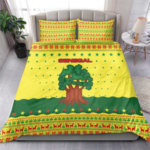 Senegal Christmas Bedding Set Baobab Tree and National Coat of Arms Motif - African Pride