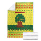 Senegal Christmas Blanket Baobab Tree and National Coat of Arms Motif - African Pride