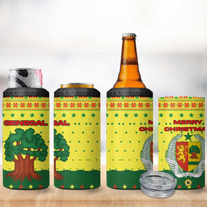 Senegal Christmas 4 in 1 Can Cooler Tumbler Baobab Tree and National Coat of Arms Motif - African Pride