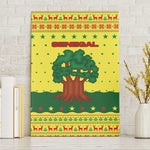Senegal Christmas Canvas Wall Art Baobab Tree and National Coat of Arms Motif - African Pride