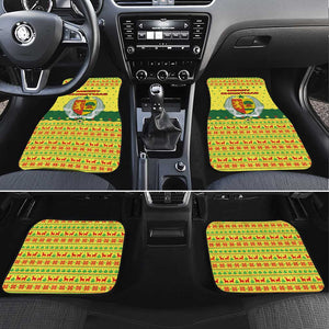 Senegal Christmas Car Mats Baobab Tree and National Coat of Arms Motif - African Pride