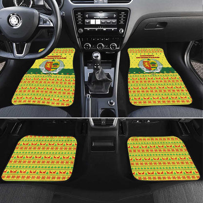 Senegal Christmas Car Mats Baobab Tree and National Coat of Arms Motif - African Pride