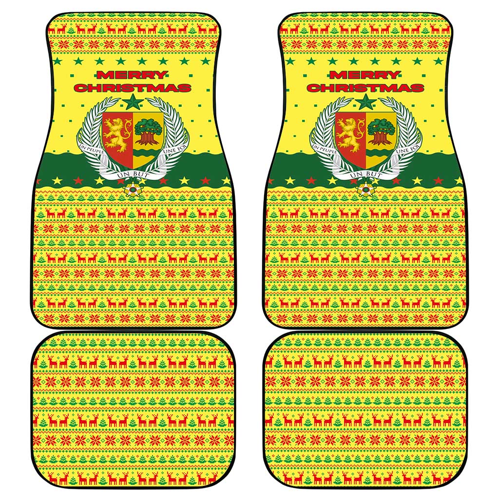 Senegal Christmas Car Mats Baobab Tree and National Coat of Arms Motif - African Pride