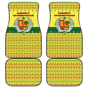 Senegal Christmas Car Mats Baobab Tree and National Coat of Arms Motif - African Pride