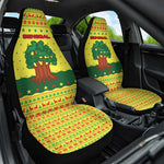 Senegal Christmas Car Seat Cover Baobab Tree and National Coat of Arms Motif - African Pride