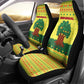 Senegal Christmas Car Seat Cover Baobab Tree and National Coat of Arms Motif - African Pride
