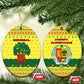 Senegal Christmas Ceramic Ornament Baobab Tree and National Coat of Arms Motif - African Pride