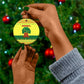 Senegal Christmas Ceramic Ornament Baobab Tree and National Coat of Arms Motif - African Pride
