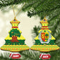Senegal Christmas Ceramic Ornament Baobab Tree and National Coat of Arms Motif - African Pride