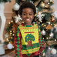 Senegal Christmas Kid Ugly Christmas Sweater Baobab Tree and National Coat of Arms Motif - African Pride