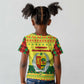 Senegal Christmas Kid T shirt Baobab Tree and National Coat of Arms Motif - African Pride