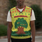 Senegal Christmas Knitted V-Neck Vest Baobab Tree and National Coat of Arms Motif - African Pride