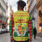 Senegal Christmas Long Sleeve Button Shirt Baobab Tree and National Coat of Arms Motif - African Pride