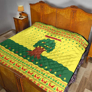 Senegal Christmas Quilt Baobab Tree and National Coat of Arms Motif - African Pride