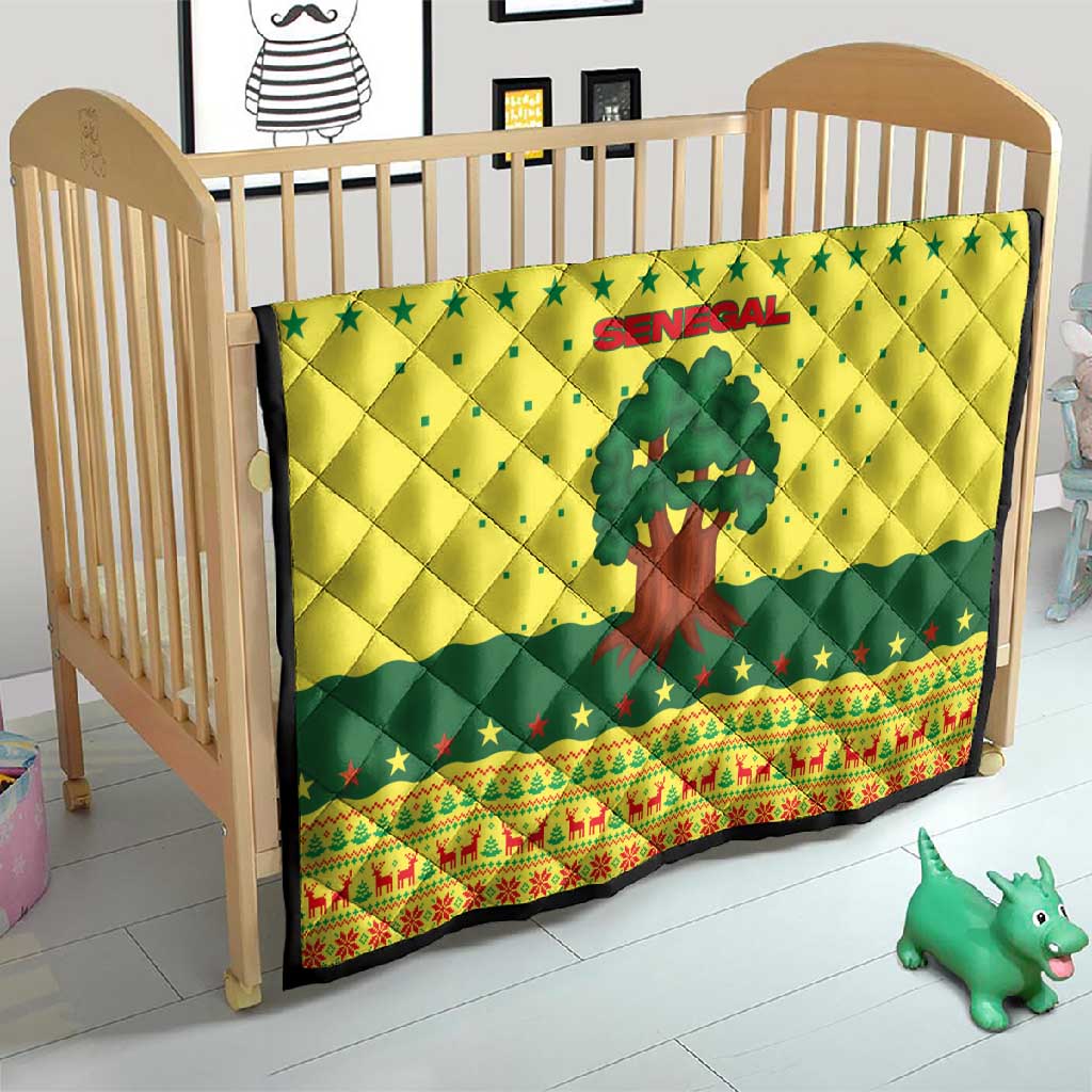 Senegal Christmas Quilt Baobab Tree and National Coat of Arms Motif - African Pride