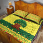 Senegal Christmas Quilt Bed Set Baobab Tree and National Coat of Arms Motif - African Pride