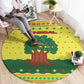 Senegal Christmas Round Carpet Baobab Tree and National Coat of Arms Motif - African Pride